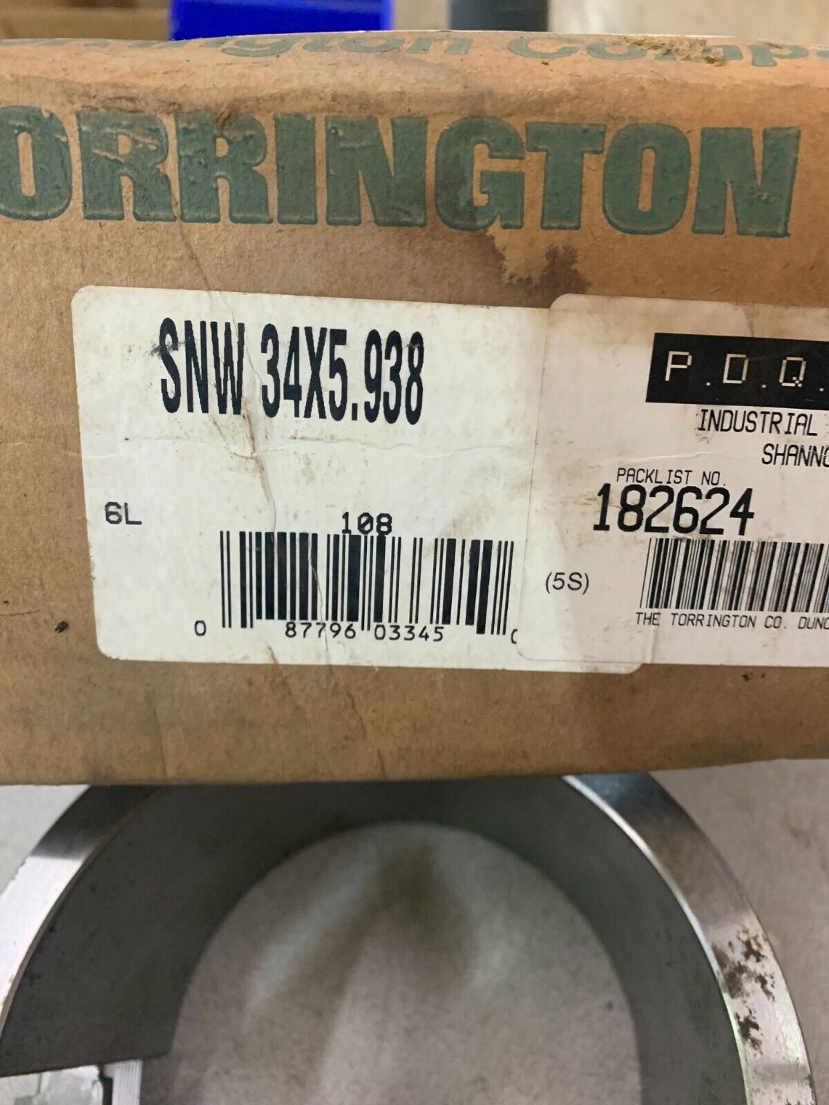 NEW IN BOX TORRINGTON SNW 34X5.938 ADAPTER BEARING