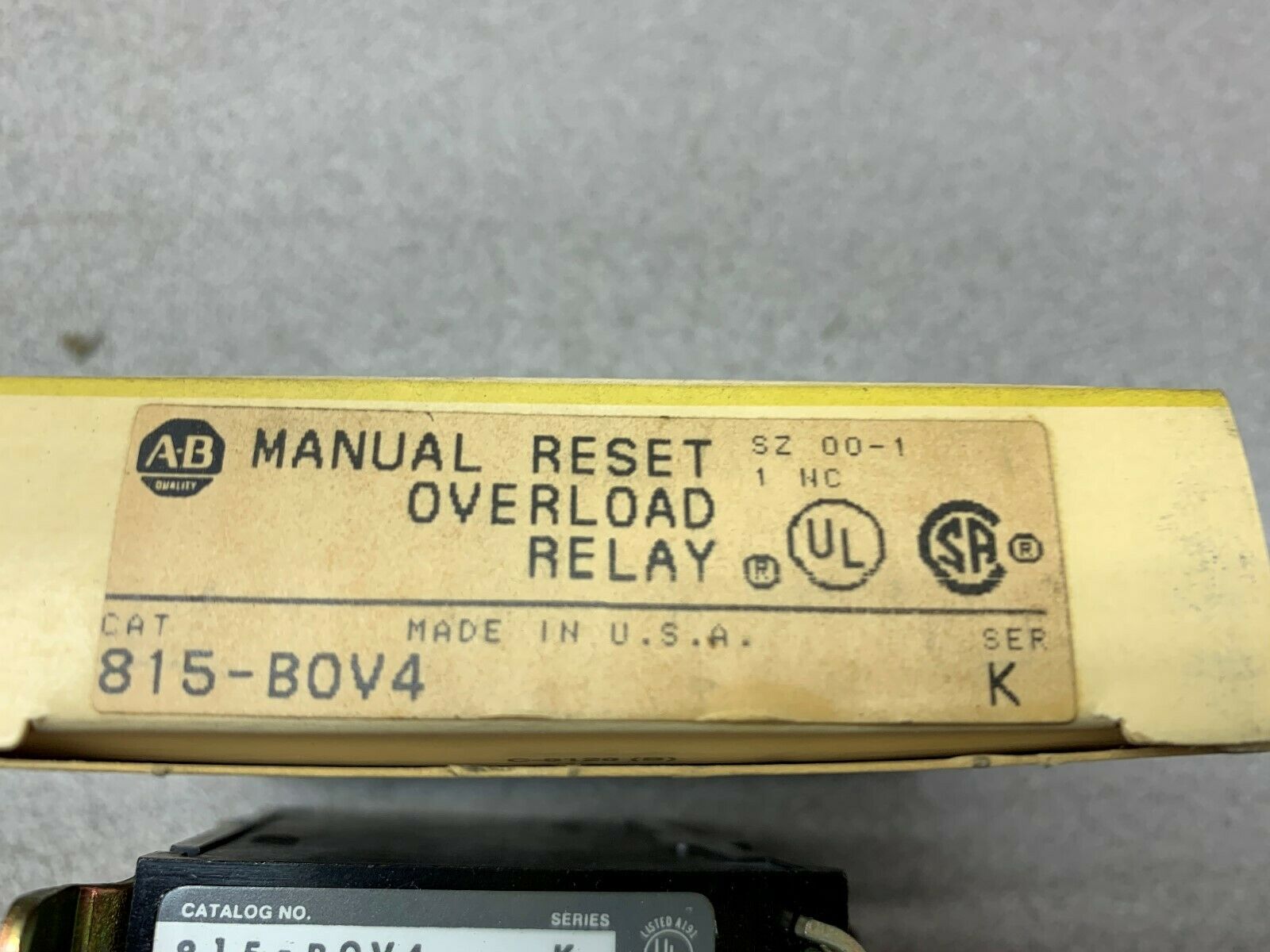 NEW IN BOX ALLEN BRADLEY RELAY 815-B0V4 SERIES K