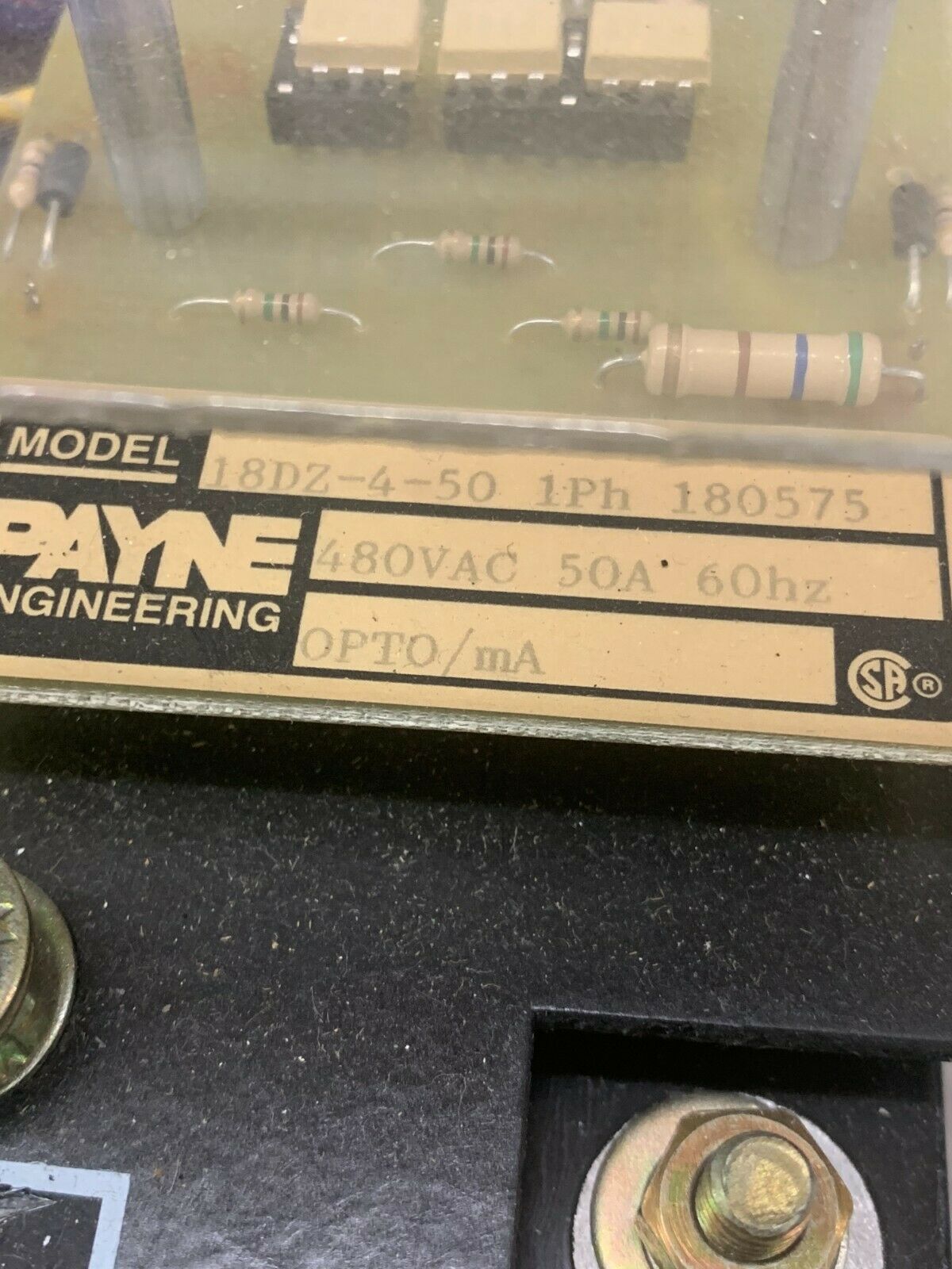 USED PAYNE ENGINEERING POWER MODULE 18DZ-4-50