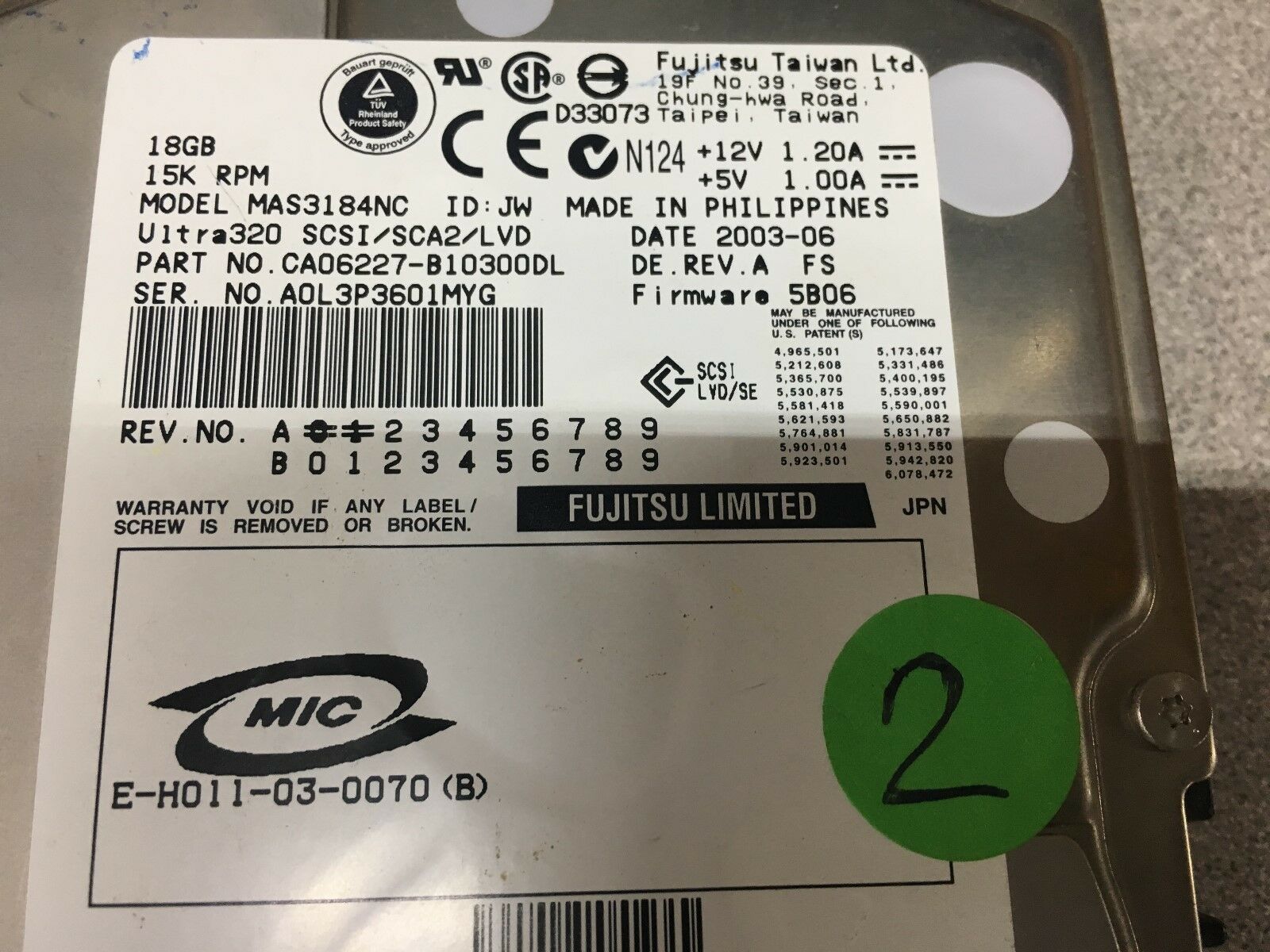 USED GENERAL ELECTRIC/FUJITSU CA06227-B10300DL