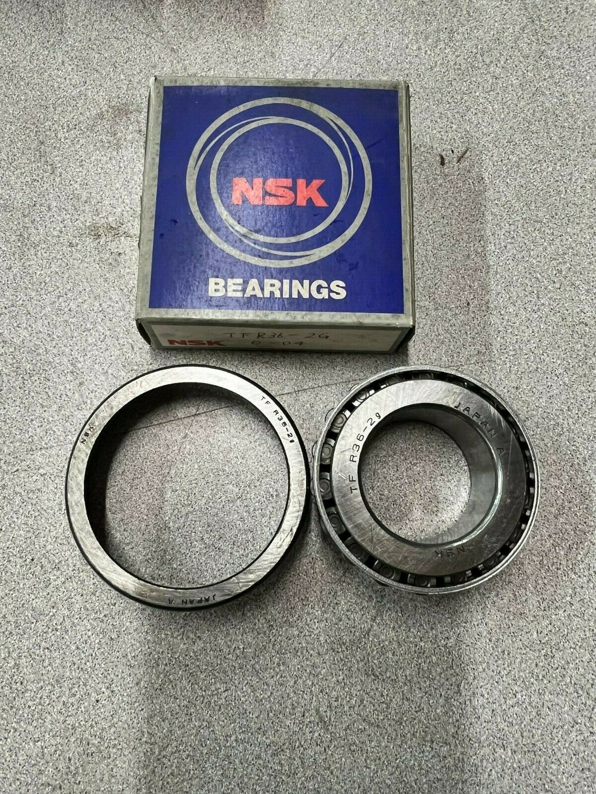 NEW IN BOX NSK 0-04 BEARING WITH RACE TFR36-2G