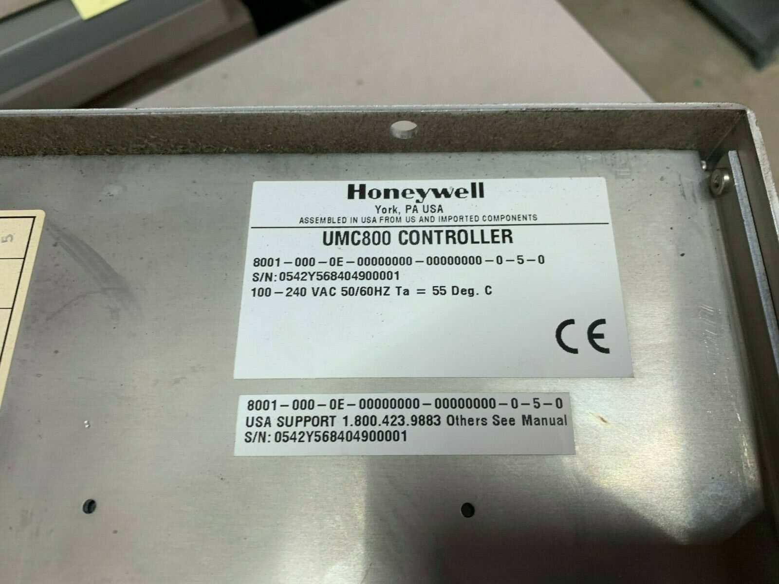 USED HONEYWELL UMC800 CONTROLLER 8001-000-0E-00000000-00000000-0-5-0