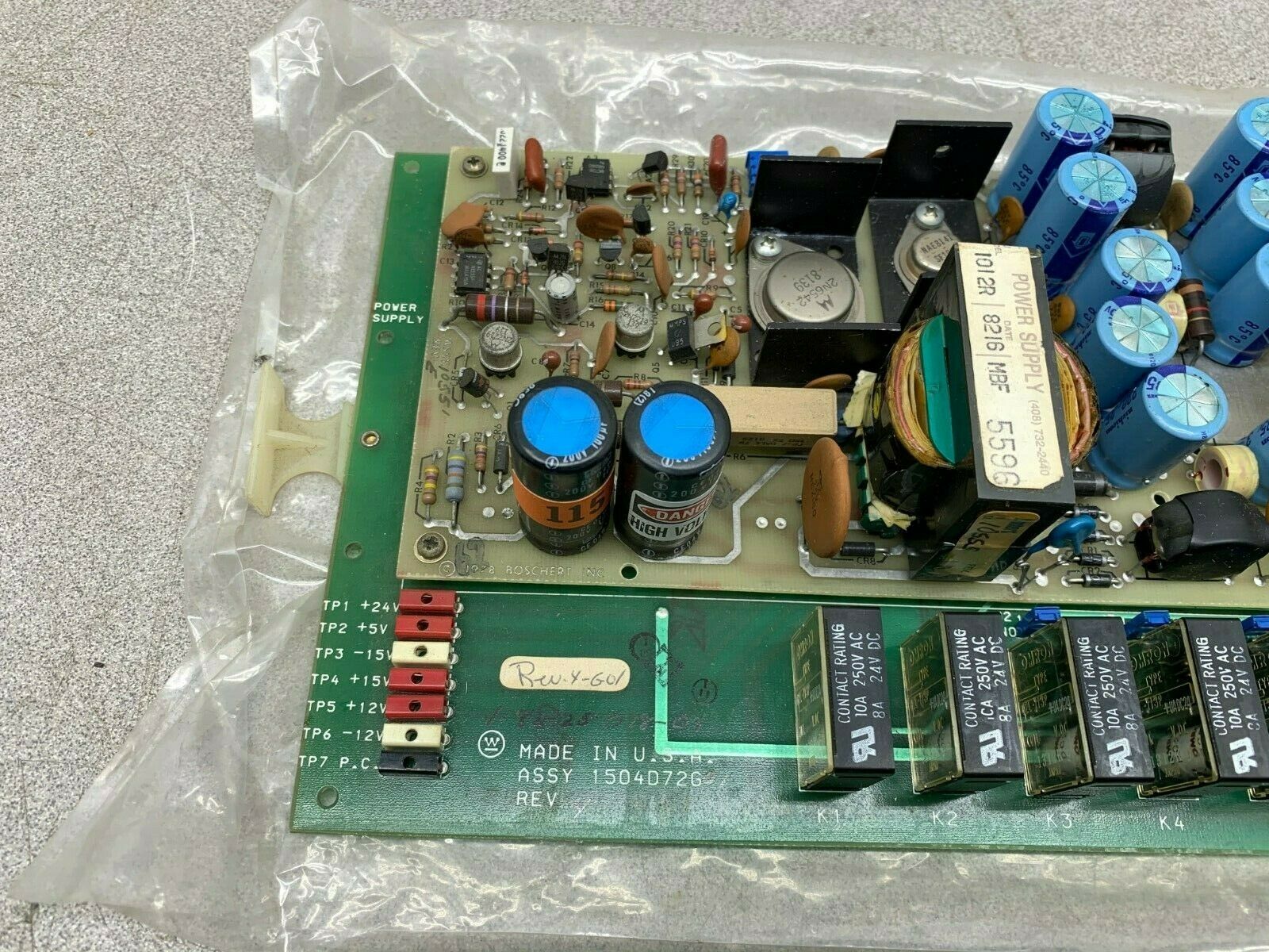 NEW NO BOX WESTINGHOUSE PC BOARD POWER SUPPLY ASSEMBLY 1504D72G01