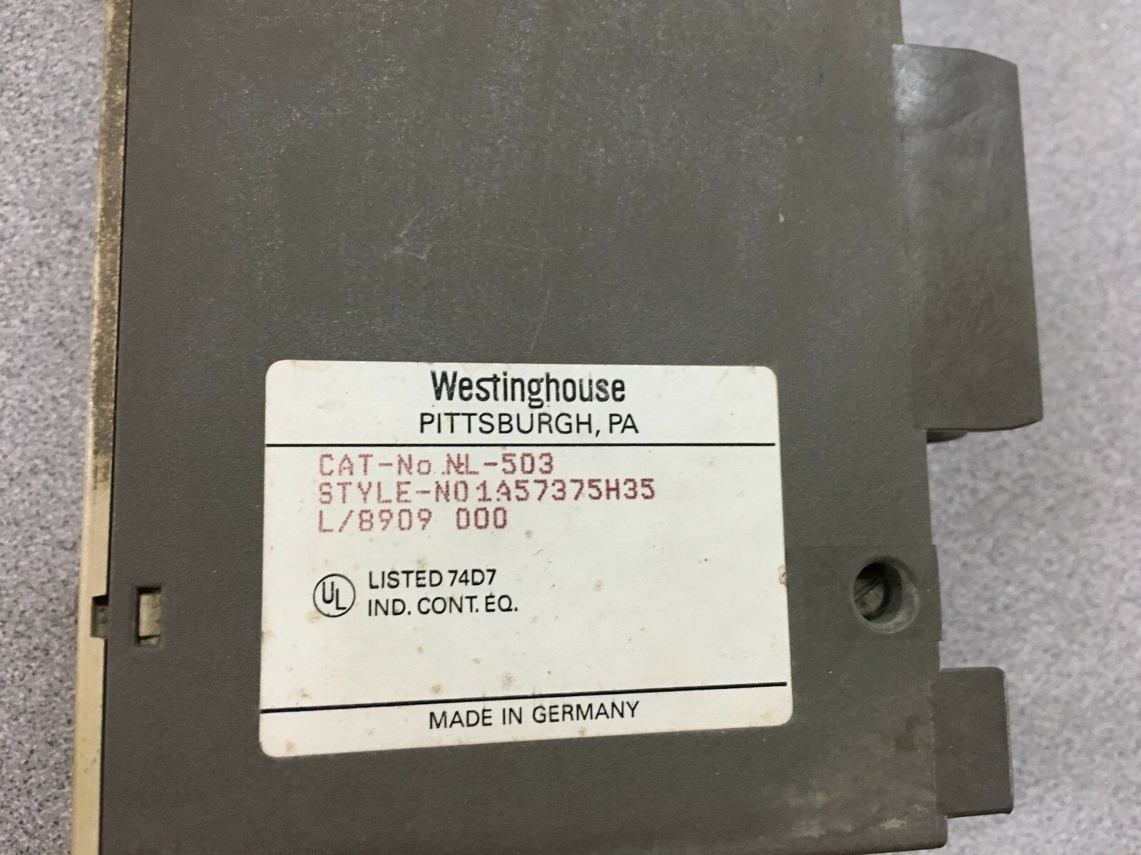 USED WESTINGHOUSE DIGITAL INPUT MODULE NL-503