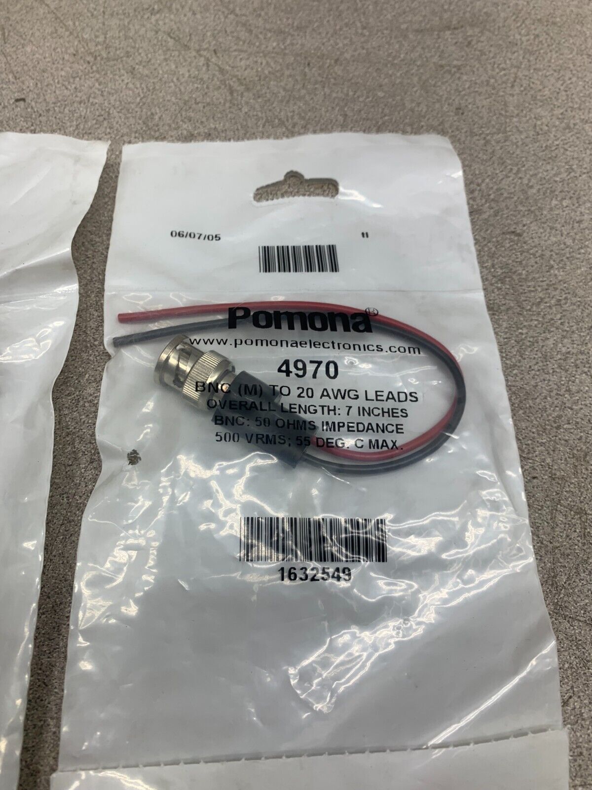 LOT OF 2 NEW IN PACKAGE POMONA CABLES 4970