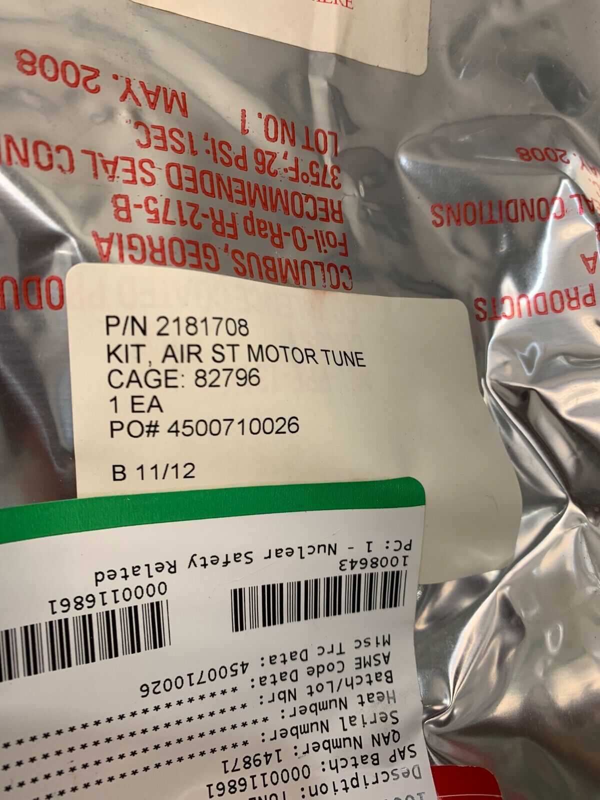 NEW INGERSOLL-RAND MOTOR TUNE-UP KIT SS810-TK2