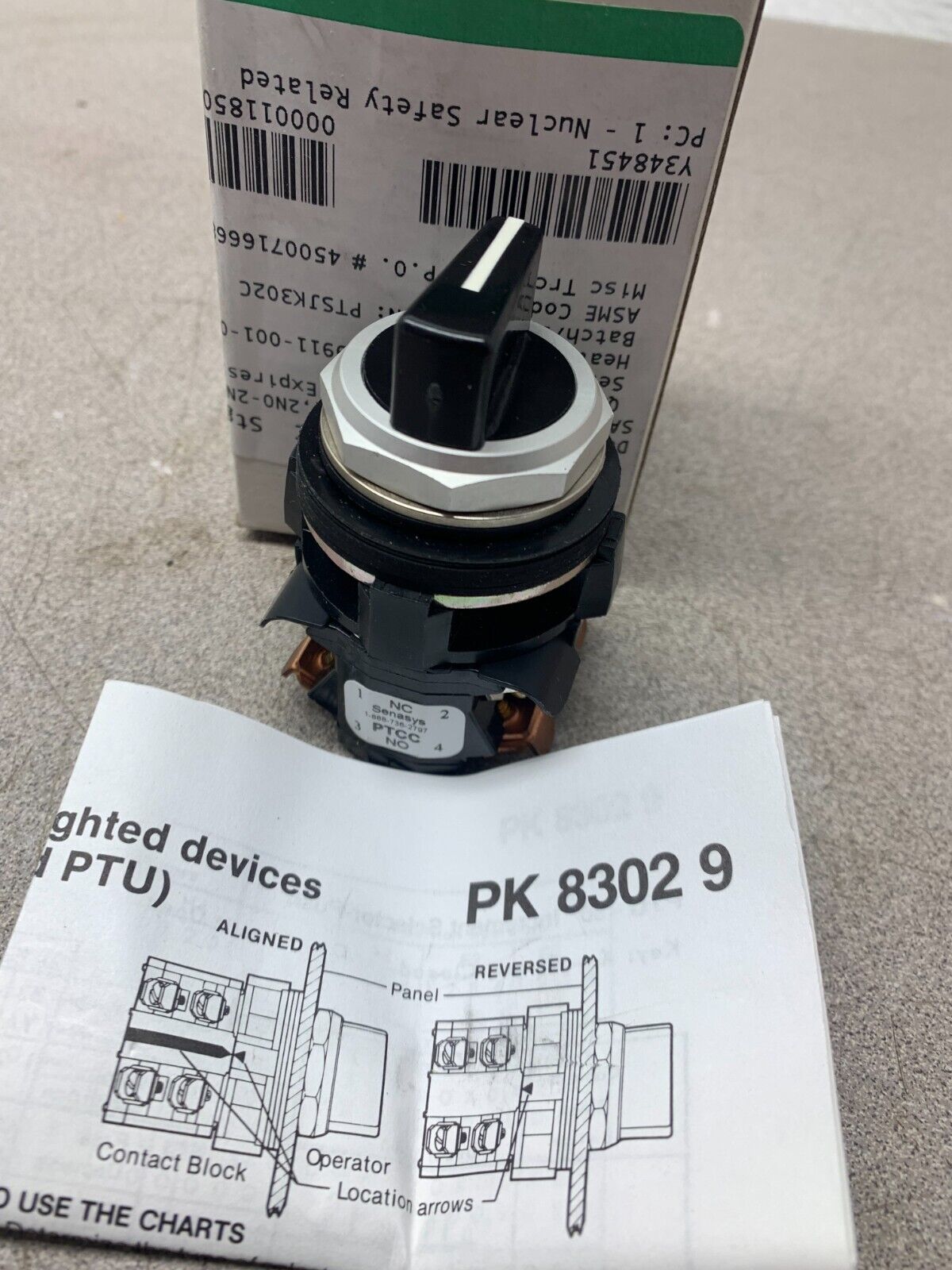 NEW IN BOX SENASYS SELECTOR SWITCH PTSJK302C