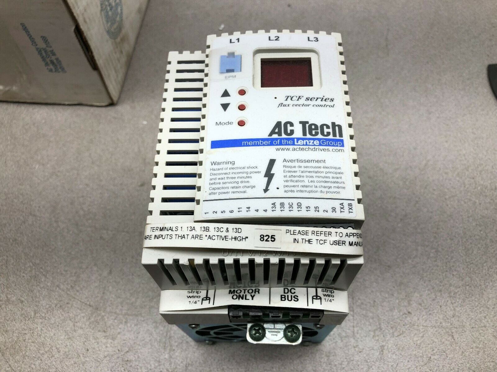 NEW IN BOX AC TECH 5 HP 6.6 AMPS 3 PH 480/590 VAC 0-240 HZ VARIABLE SPEEN AC MOT