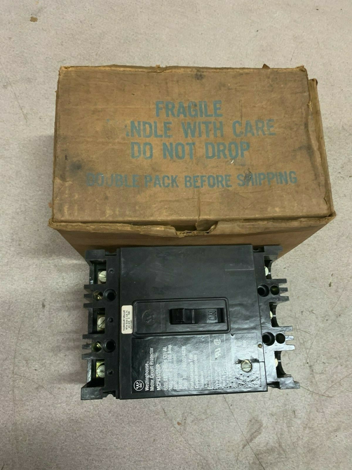 NEW IN BOX WESTINGHOUSE MOTOR CIRCUIT PROTECTOR MCP431550R