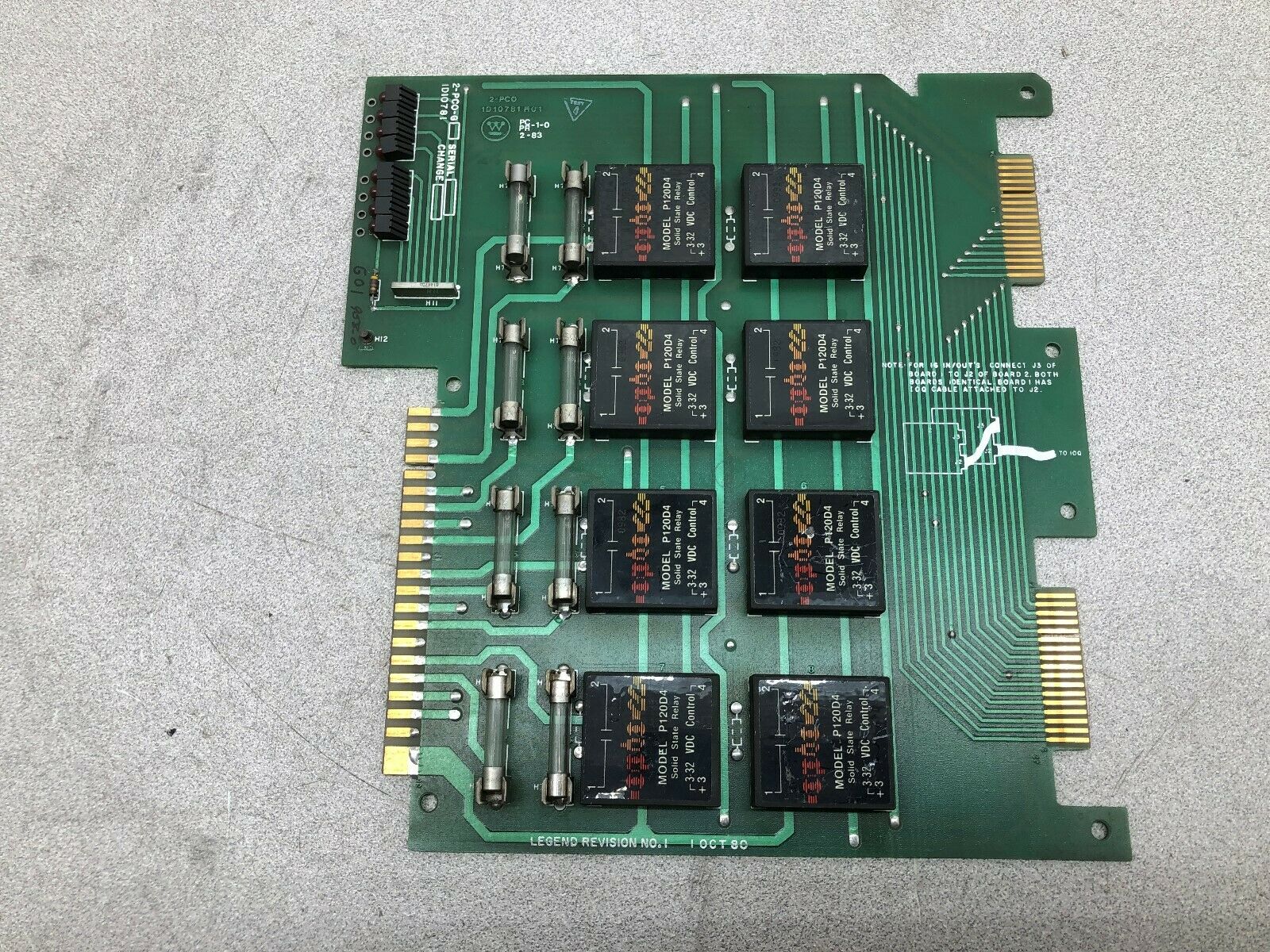 USED WESTINGHOUSE CIRCUIT BOARD 2-PCO 1D10781H01