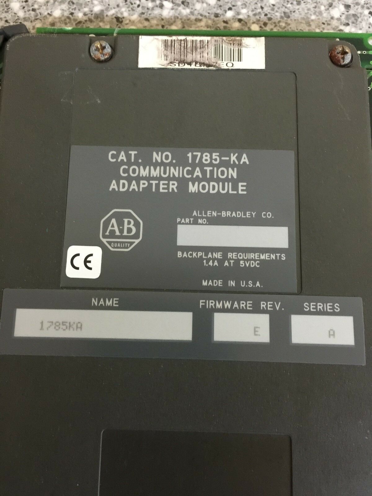 USED ALLEN-BRADLEY PLC-5 COMMUNICATION ADAPTER MODULE 1785-KA SERIES A