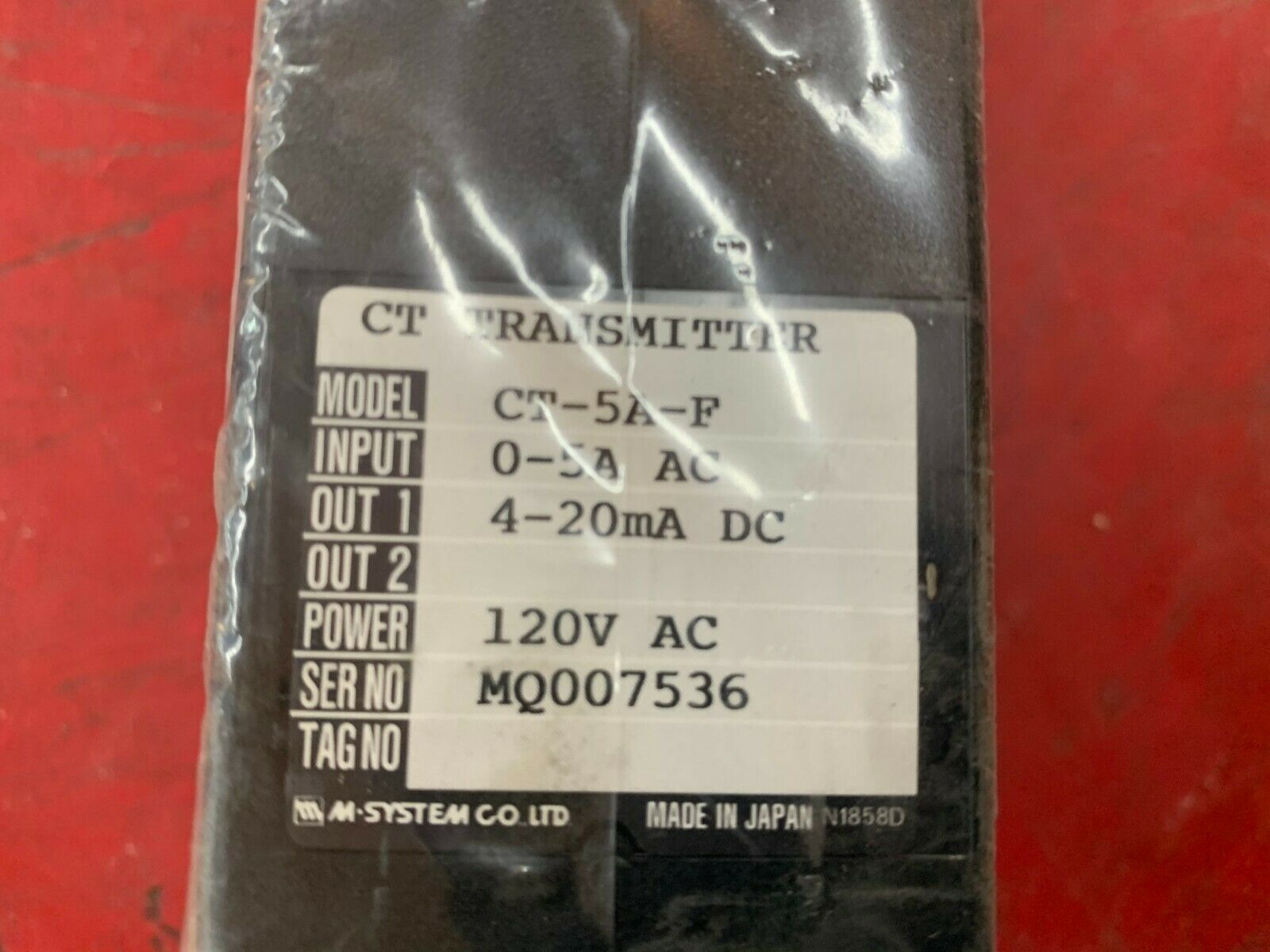 NEW NO BOX M-SYSTEM CT TRANSMITTER CT-5A-F