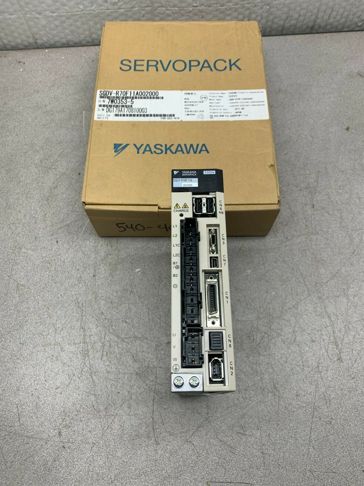 NEW IN BOX YASKAWA SERVOPACK DRIVE SGDV-R70F11A002000