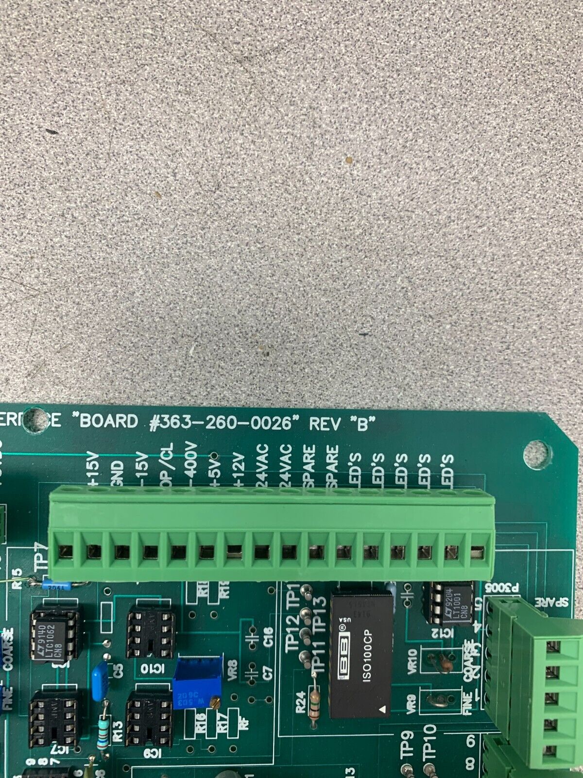 USED ADVANZ TECHNOLOGIES I/O INTERFACE CIRCUIT BOARD 363-260-0026 REV. B