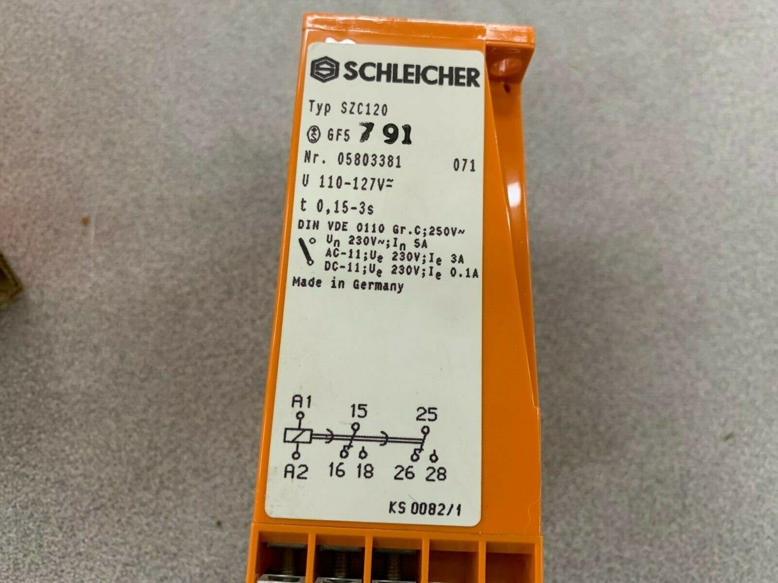 NEW IN BOX SCHLEICHER 05803381 Time Relay SZC120