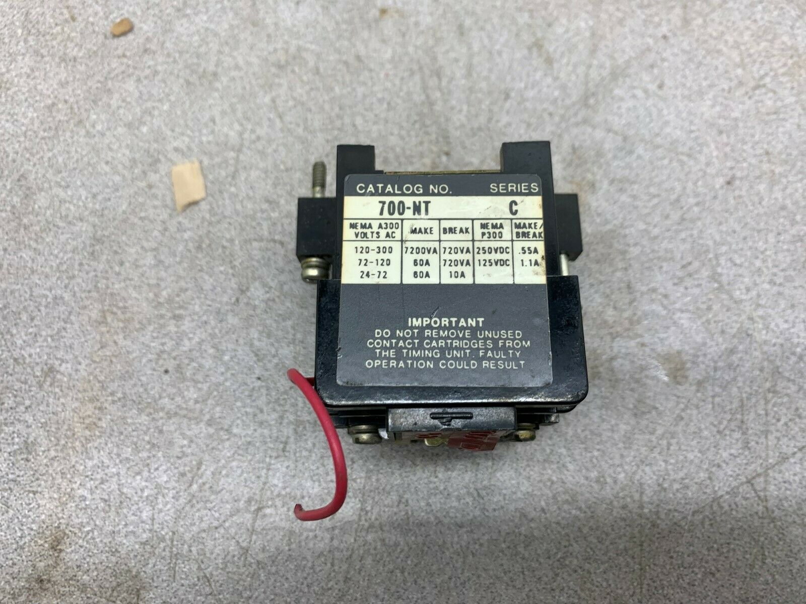 USED ALLEN BRADLEY RELAY 700-NT