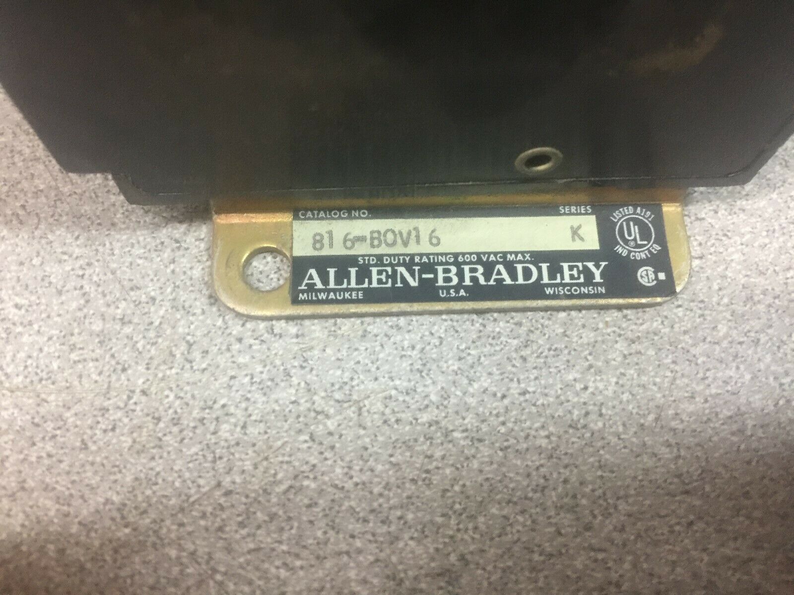 USED ALLEN BRADLEY 27 AMP OVERLOAD RELAY 816-BOV-16