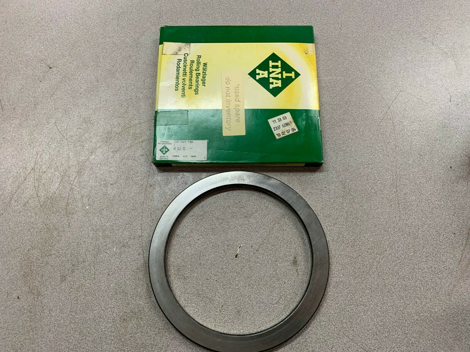 NEW IN BOX INA BEARING WASHER WS 811 32