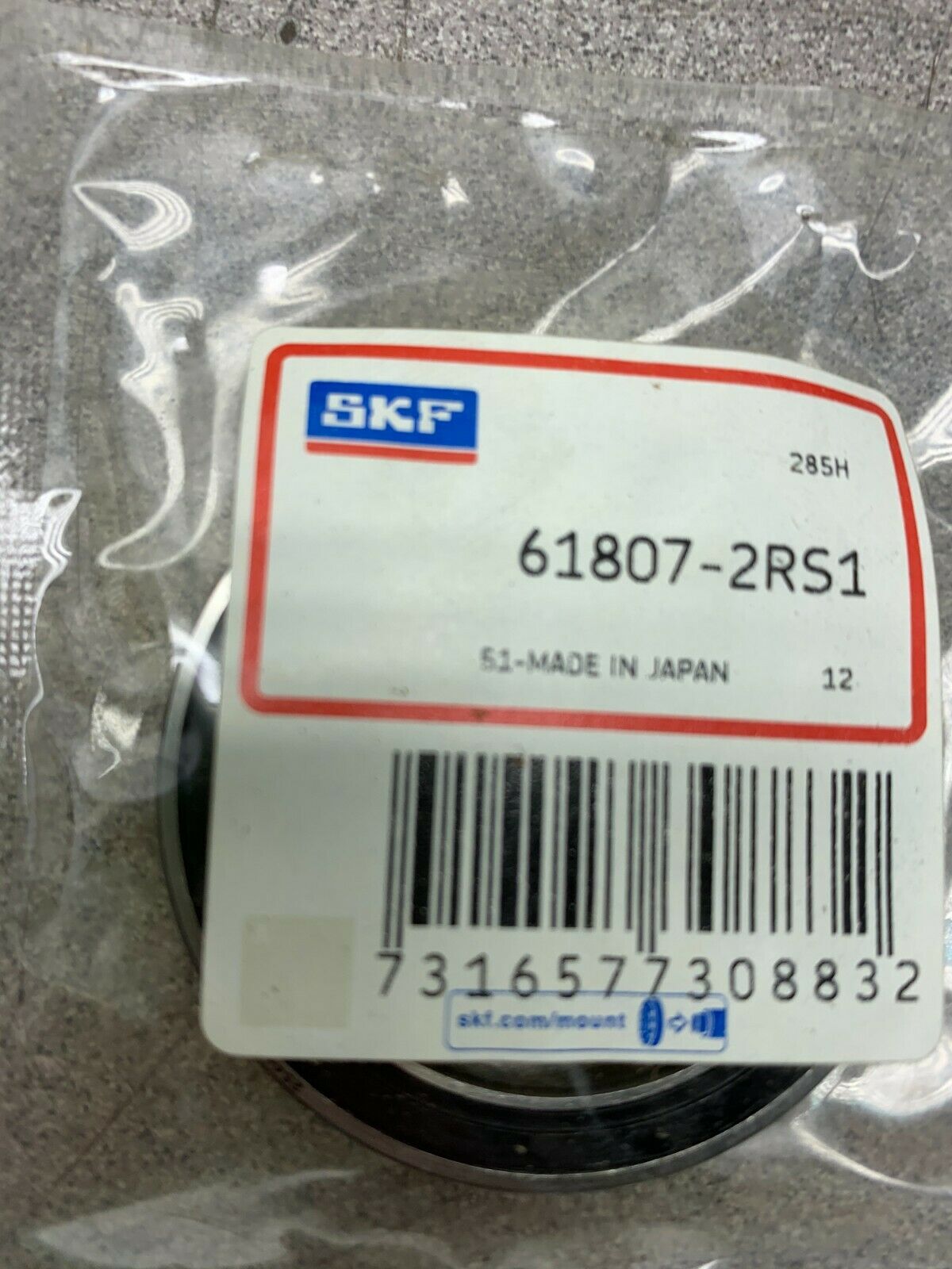 NEW IN BAG SKF BEARING 61807-2RS1