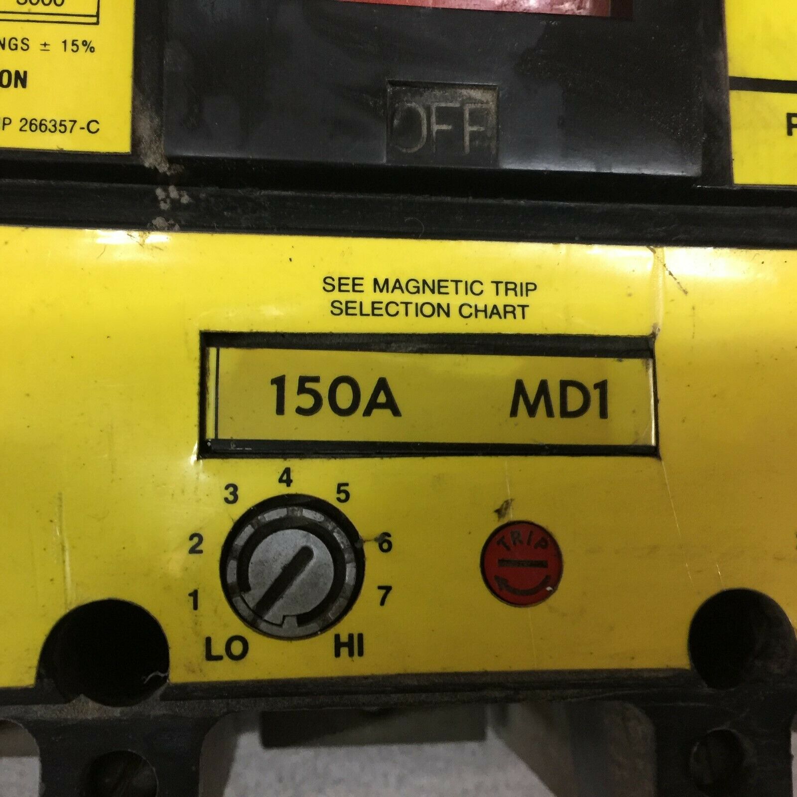 USED GE TJ34FMD 150AMP 3POLE 600VAC 300VDC 24VDC UVR MINING BREAKER TJ32150MD1