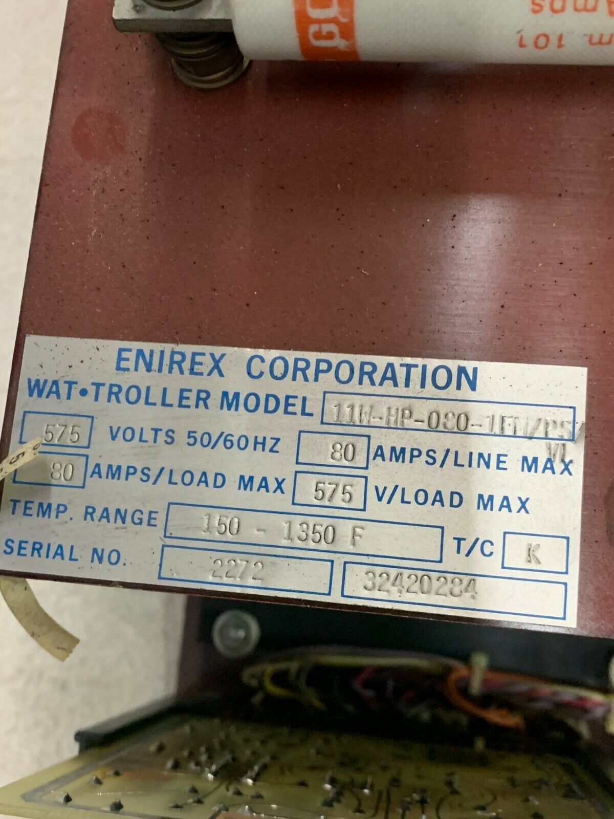 USED ENIREX CORPORATION WAT TROLLER 11W-HP-080-1FM/PS/V1