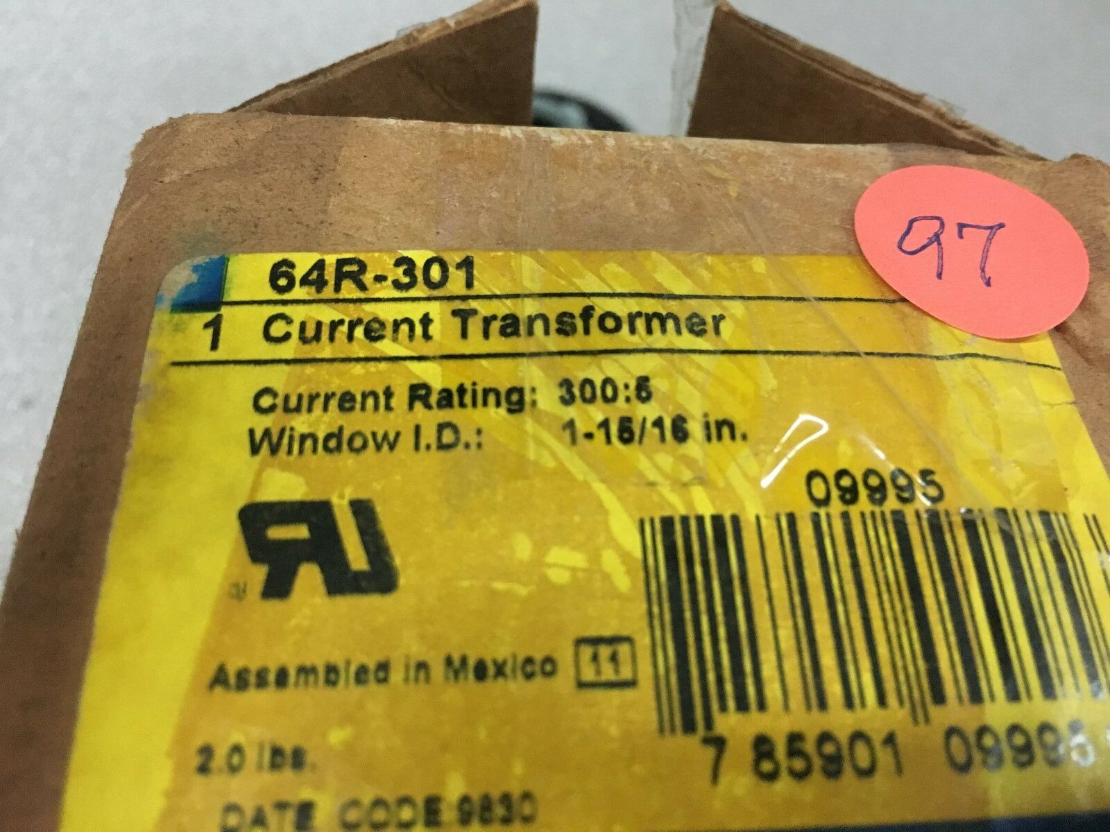 NEW IN BOX SQUARE D TRANSFORMER 64R-301 300:5