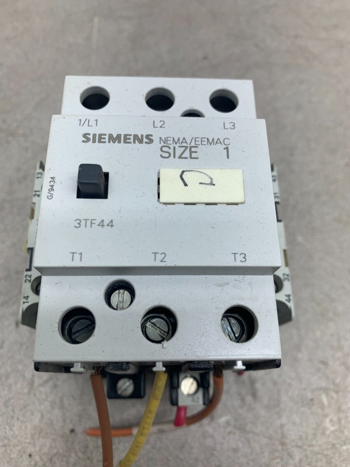 USED SIEMENS 3TF44 SIZE 1 STARTER 110/120V. COIL 3TF4422-0A1