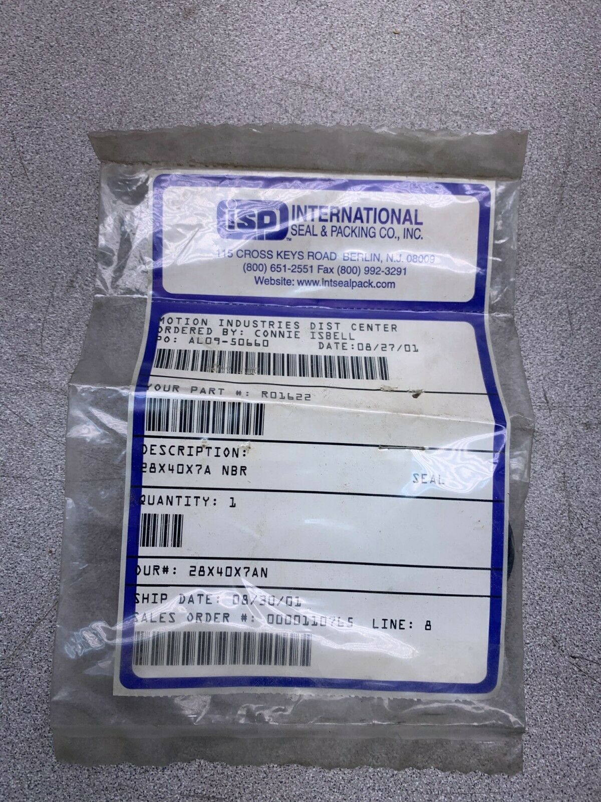 NEW IN BAG INTERNATIONAL SEAL R01622