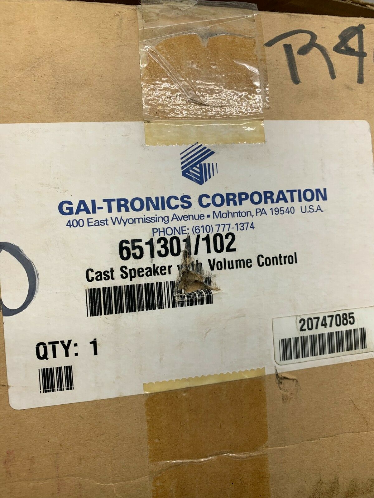 NEW IN BOX GAI-TRONICS 651301 CAST SPEAKER WITH VOLUME CONTROL 651301/102 FEMCO