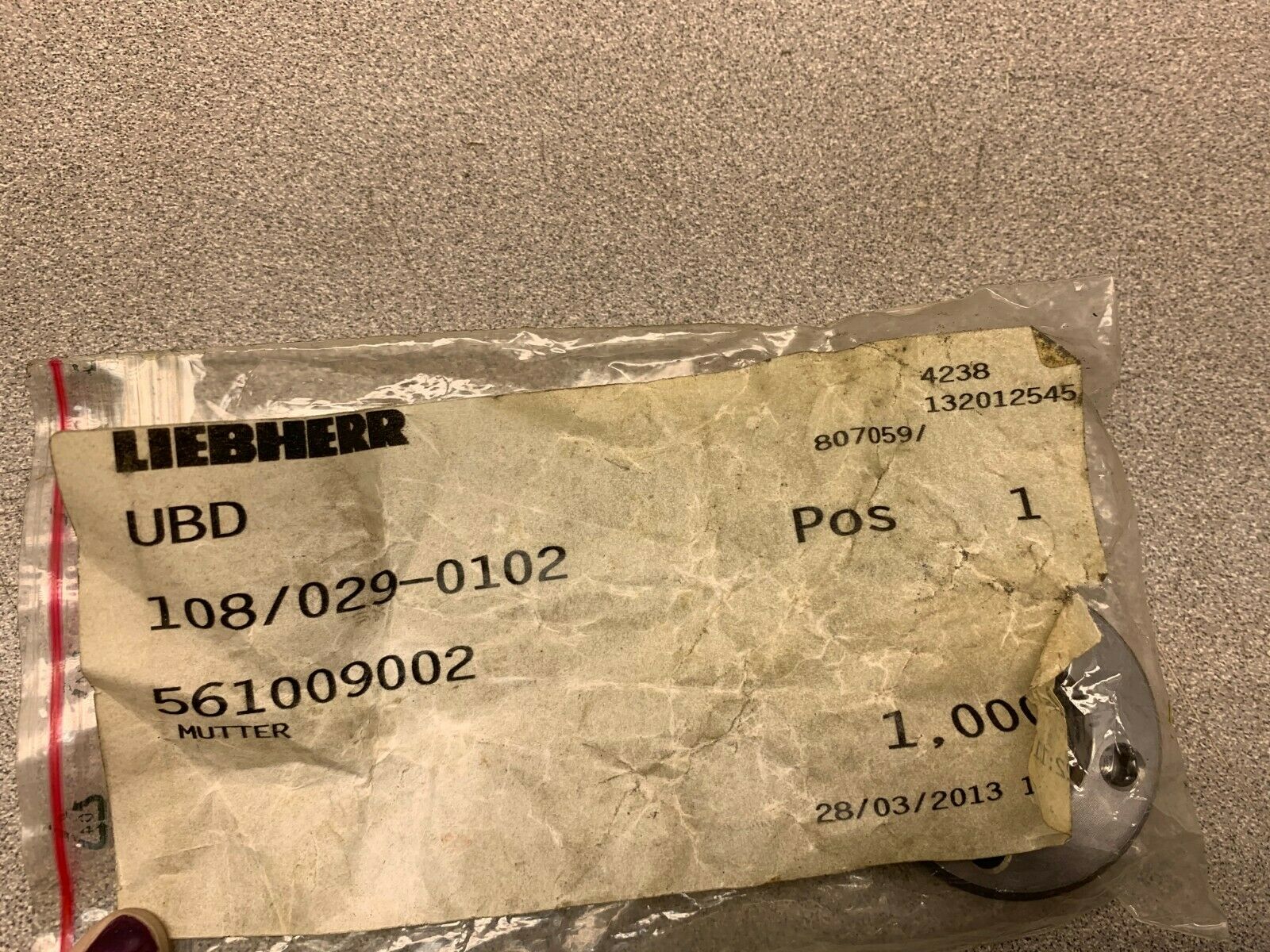 NEW IN PACKAGE LIEBHERR PART 561009002