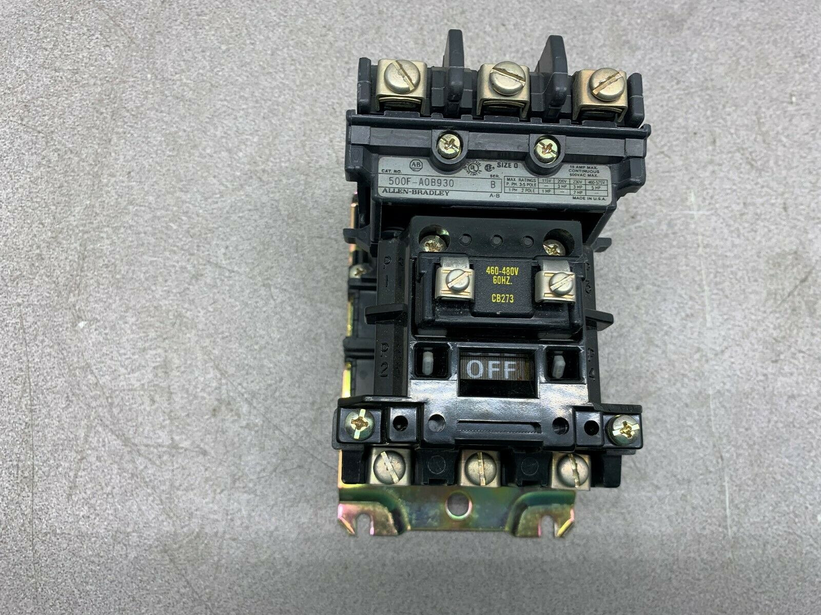 NEW NO BOX ALLEN BRADLEY CONTACTOR 500F-A0B930