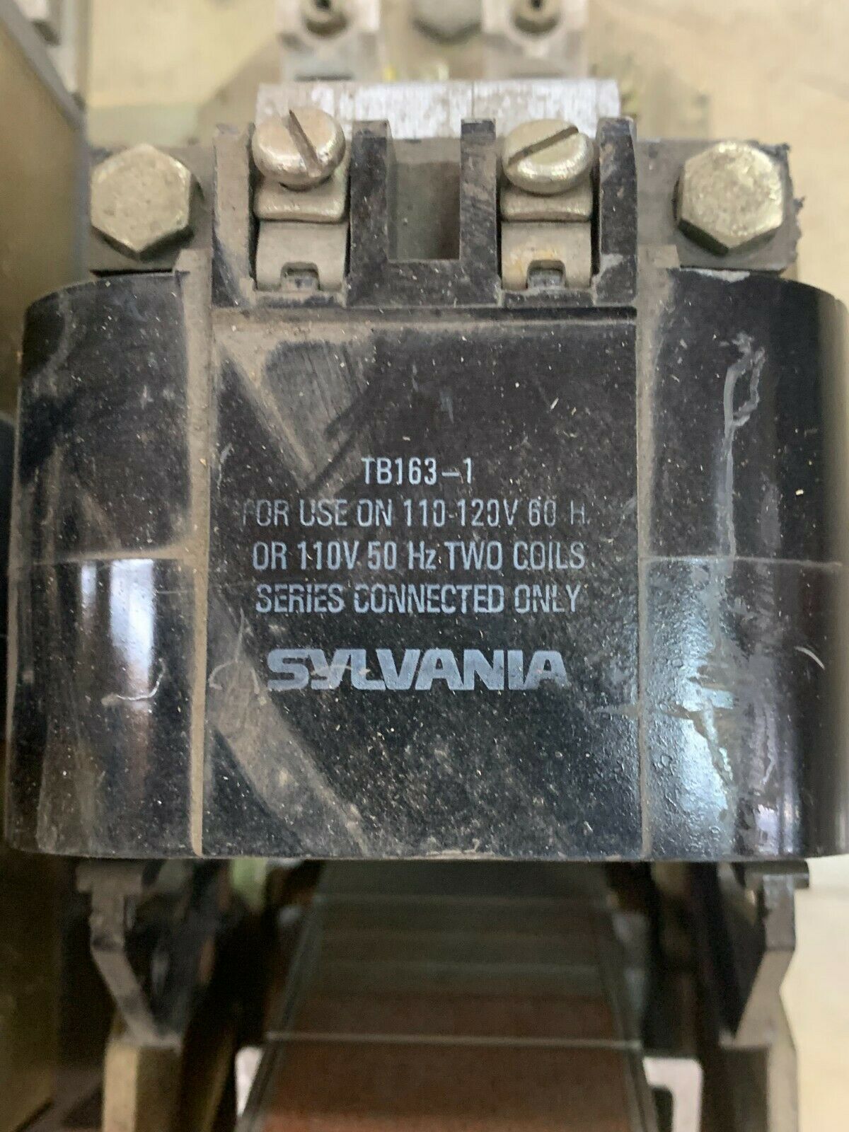 USED SYLVANIA 110/120V. COIL T77UO36 SIZE 6 CONTACTOR T77U036