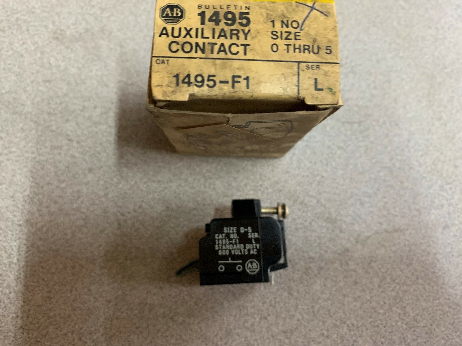 NEW IN BOX ALLEN BRADLEY AUXILIARY CONTACT 1495-F1 SERIES L