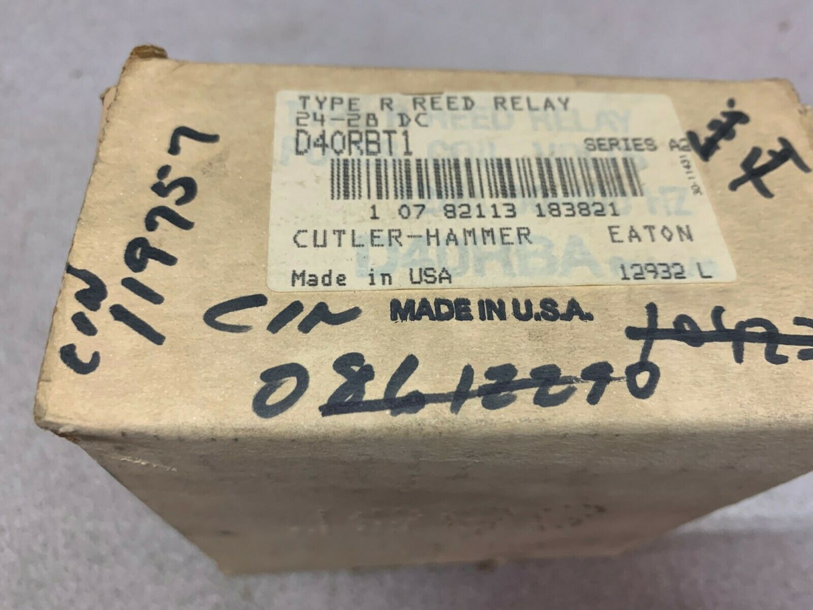 NEW IN BOX CUTLER HAMMER REED RELAY D40RBT1