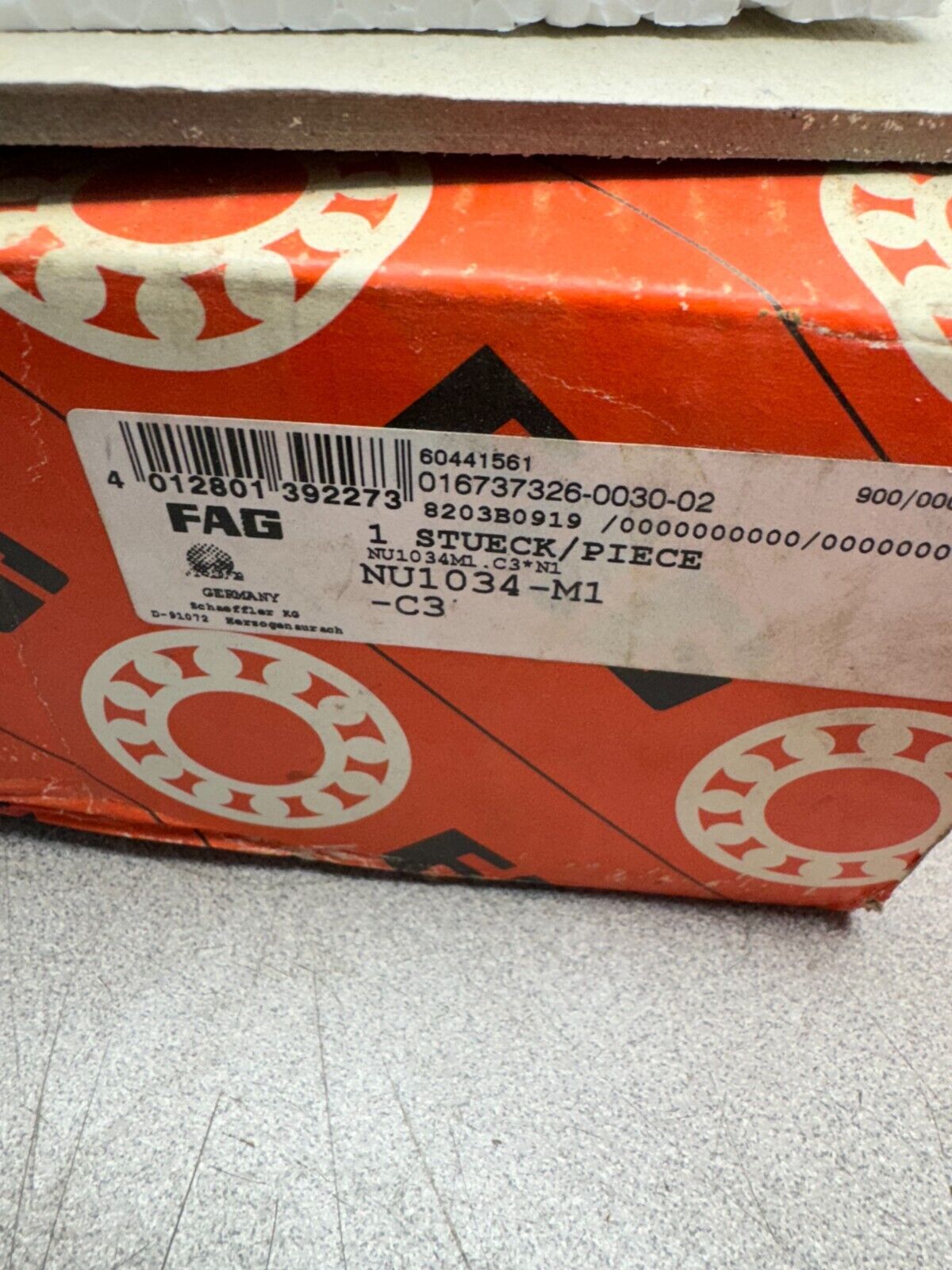 NEW IN BOX FAG NU1034-M1-C3 CYLINDRICAL ROLLER BEARING NU1034M1.C3