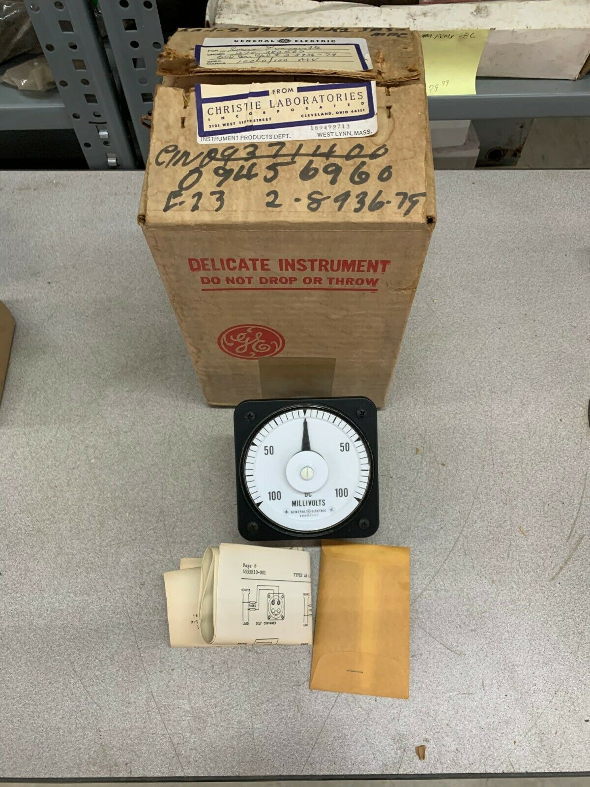 NEW IN BOX GENERAL ELECTRIC 100-0-100 AMMETER 50-103122DAZZ2