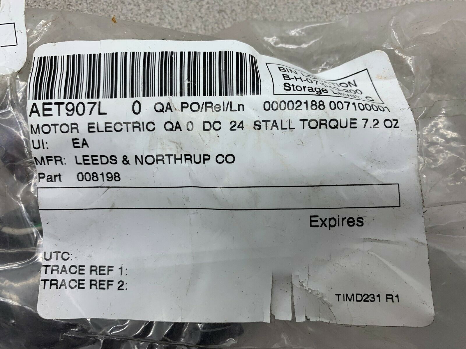 NEW NO BOX LEEDS AND NORTHRUP STALL TORQUE 8313D859