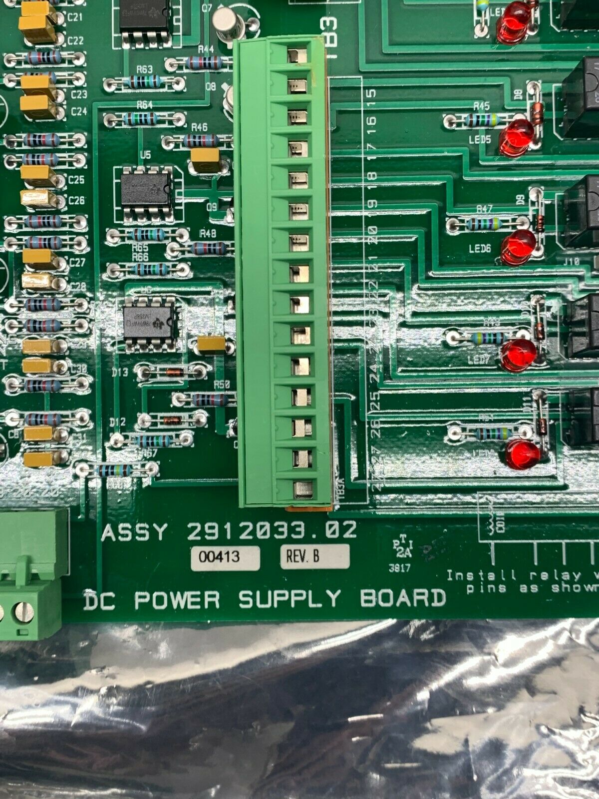 NEW NO BOX JETWAY SYSTEMS 2912033 02 DC POWER SUPPLY BOARD 2912033.02 REV. B