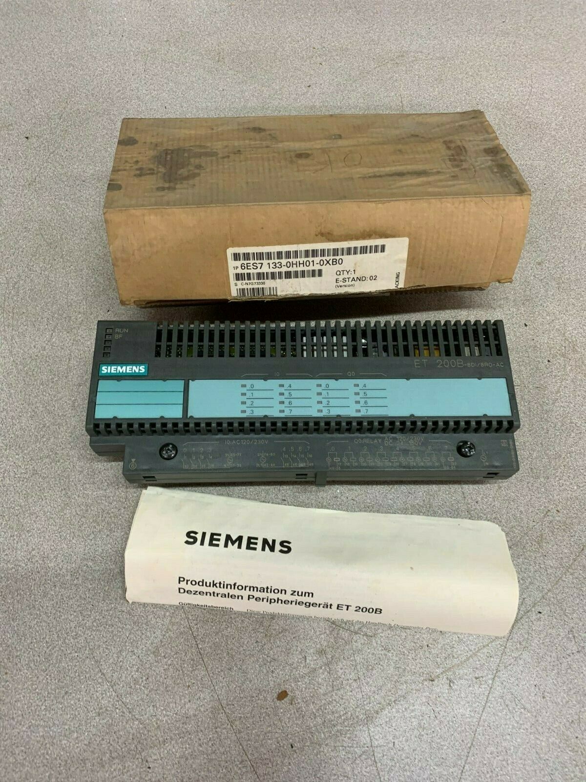 USED SIEMENS SIMATIC DIGITAL IN/RELAY OUT MODULE 6ES7 133-0HH01-0XB0