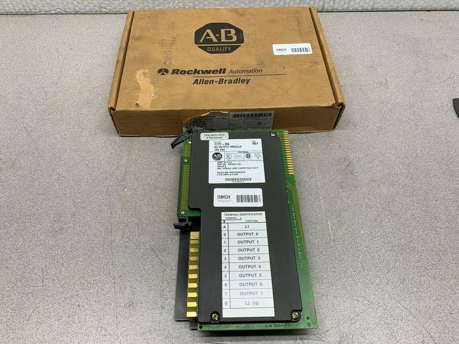 NEW IN BOX ALLEN-BRADLEY 1771-0A PLC-5 OUTPUT MODULE 1771-OA