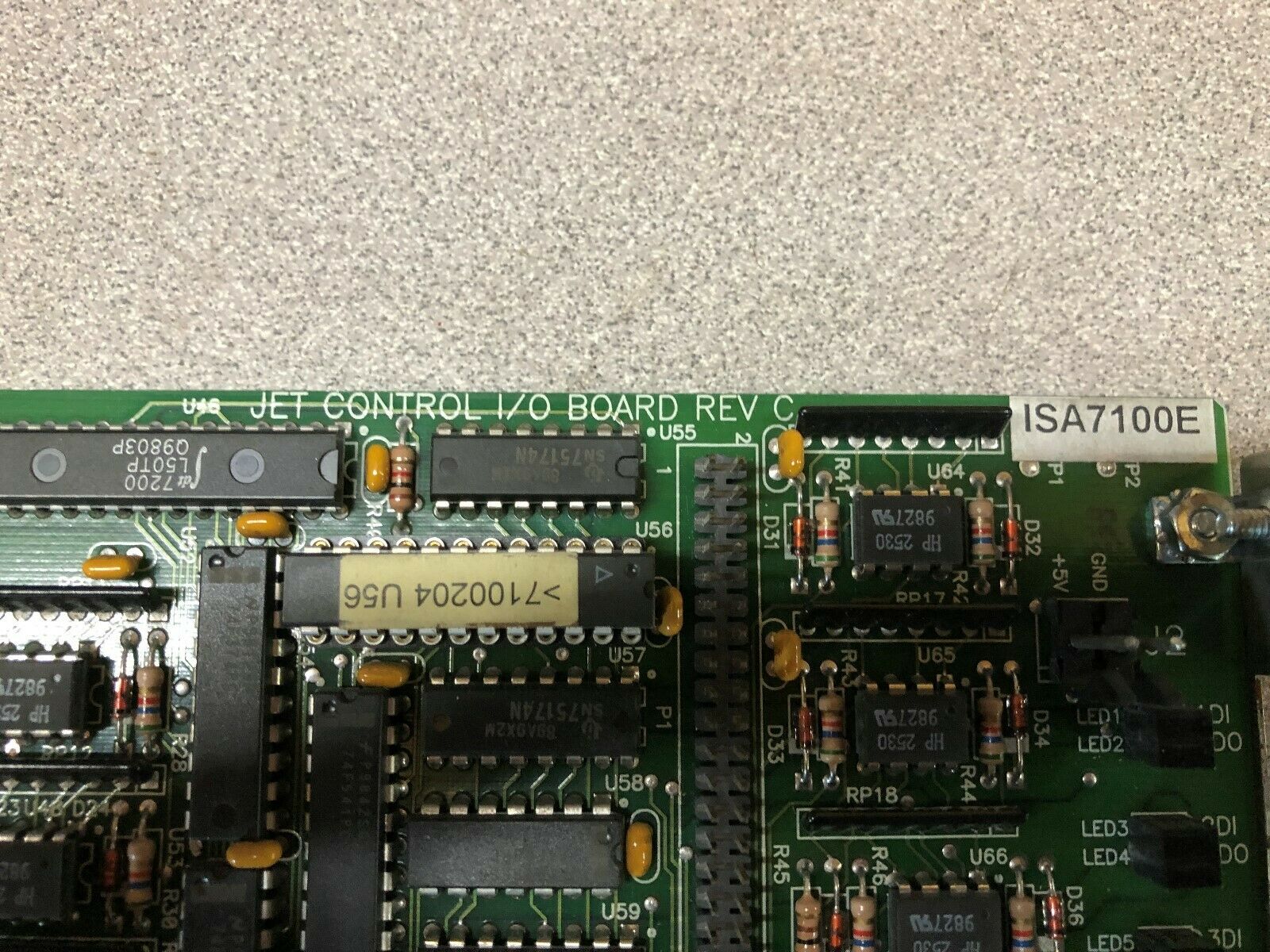 USED JET CONTROL I/O CIRCUIT BOARD ISA7100E