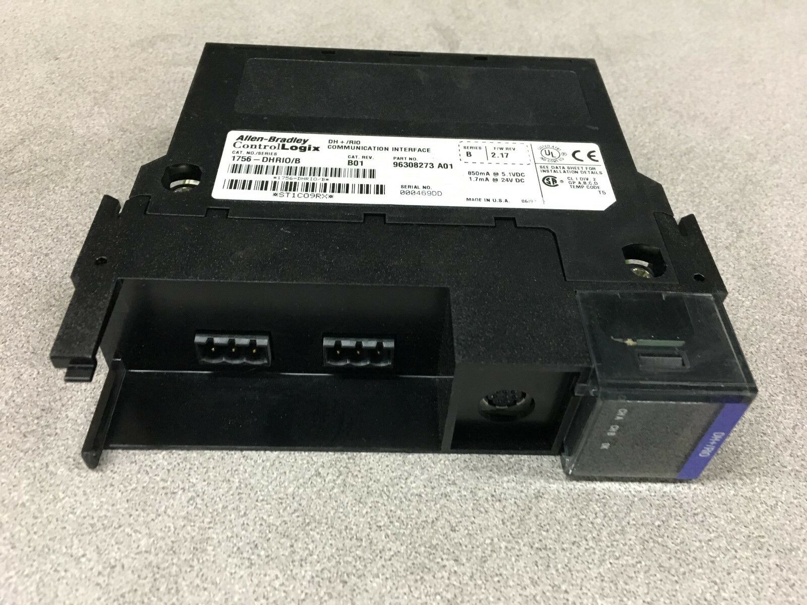 USED ALLEN-BRADLEY ControlLogix COMMUNICATION MODULE 1756-DHRIO SERIES B