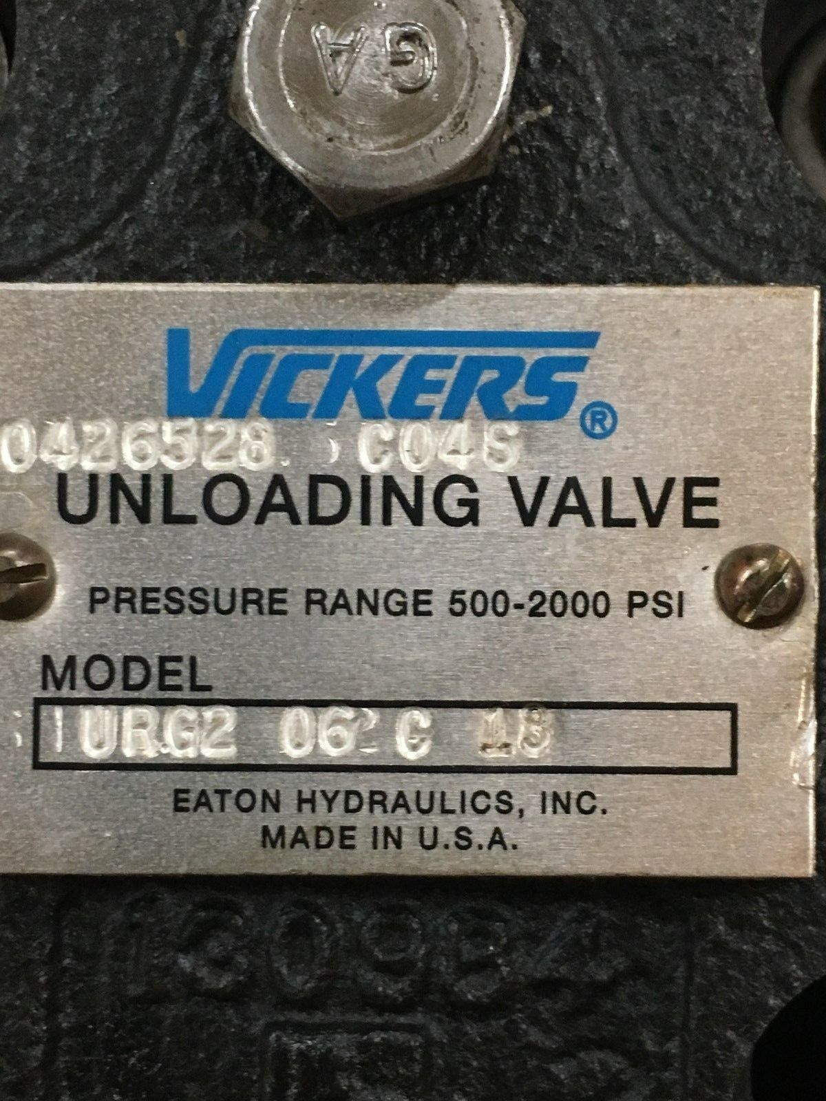 NEW NO BOX VICKERS 426528 UNLOADING VALVE URG2 06 C 13