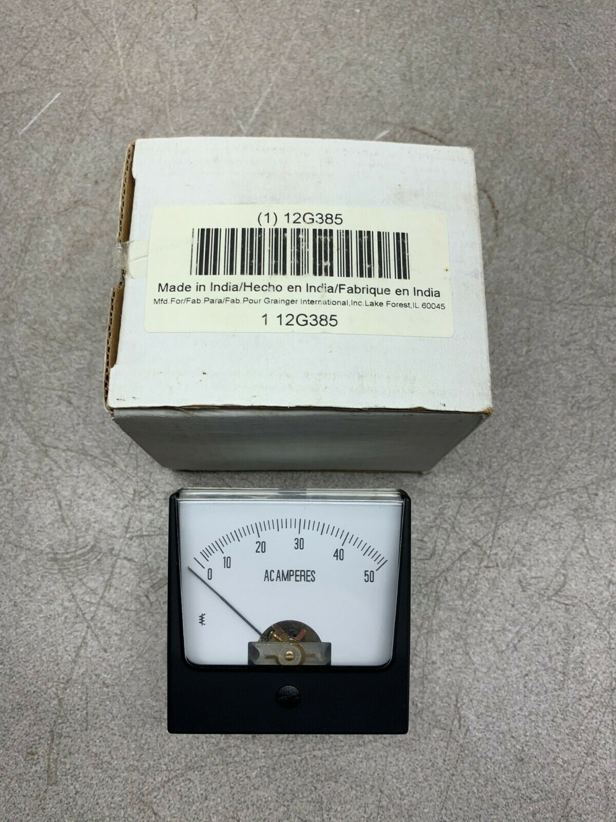 NEW IN BOX GRAINGER INTERNATIONAL PANEL METER 12G385