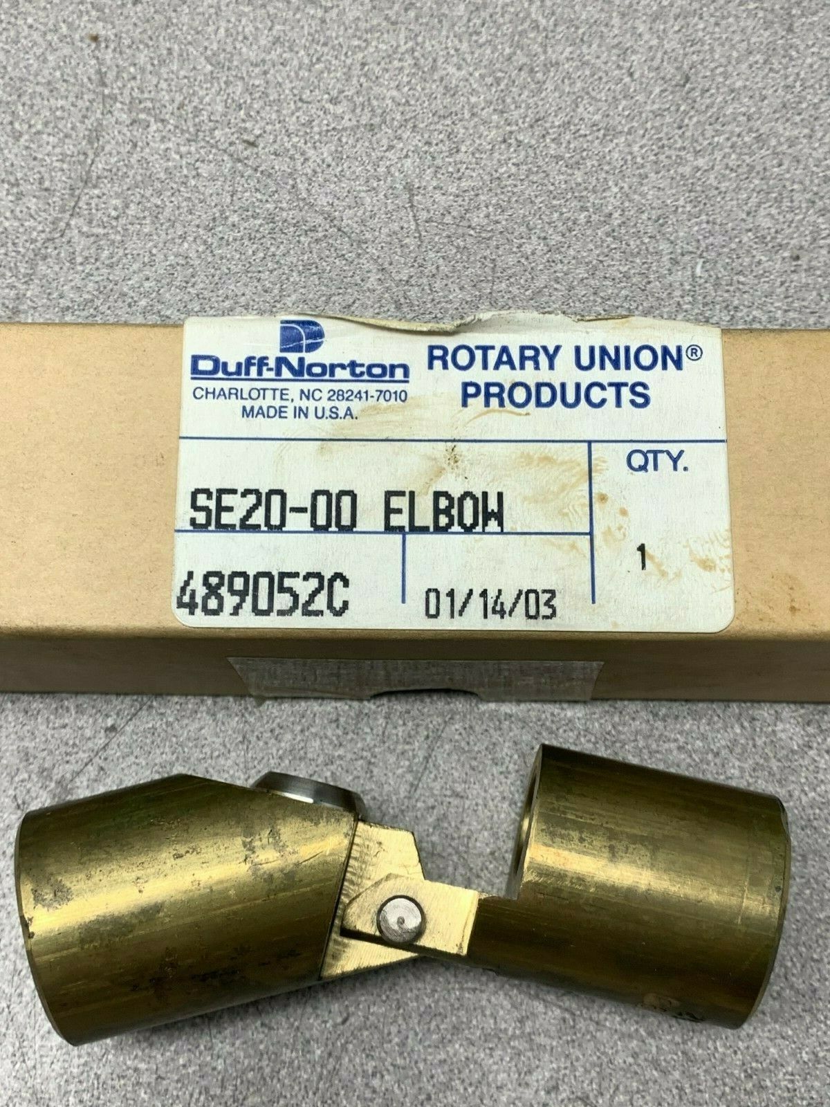 NEW IN BOX DUFF NORTON SE20-00 ELBOW 489052C