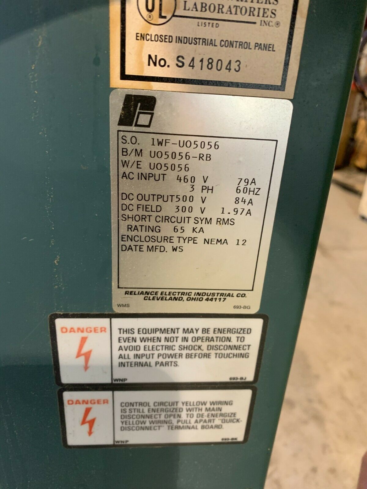 NEW RELIANCE DRIVE CABINET POWER MODULE 801429-SB WITH PLC 0-51874-2 0-52808-2