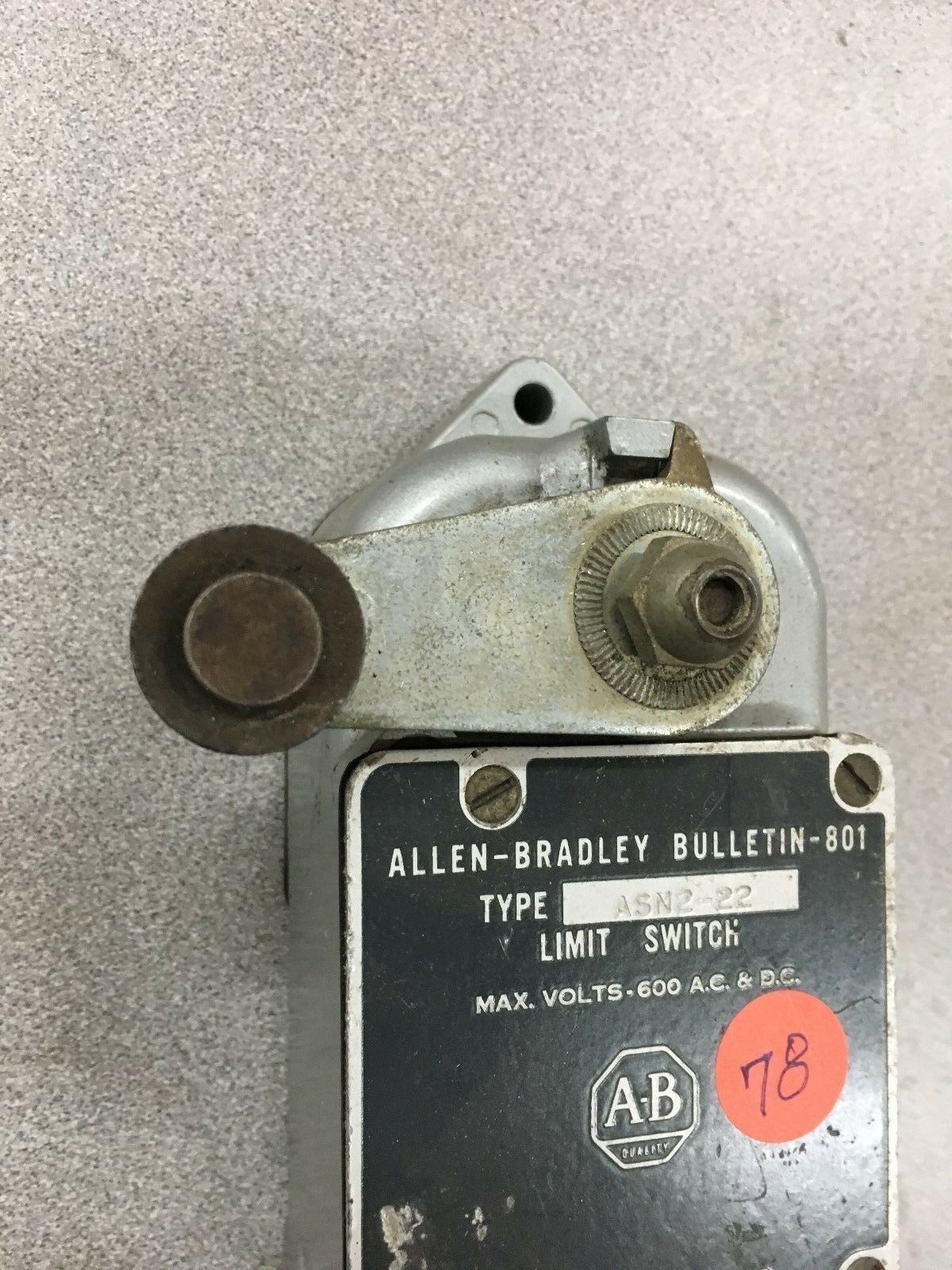 USED ALLEN-BRADLEY LIMIT SWITCH 801-ASN2-22