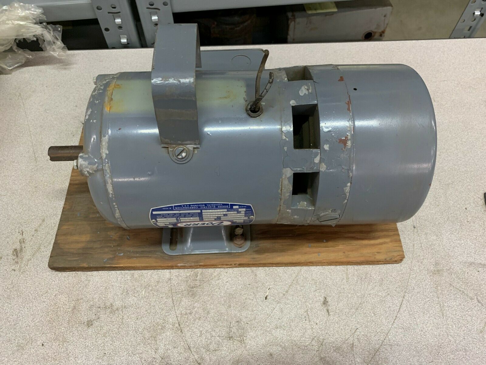 USED DOERR 1/2HP BRAKE MOTOR 1725RPM STEARNS 36-0001-1 F56FC FRAME 601855AA741