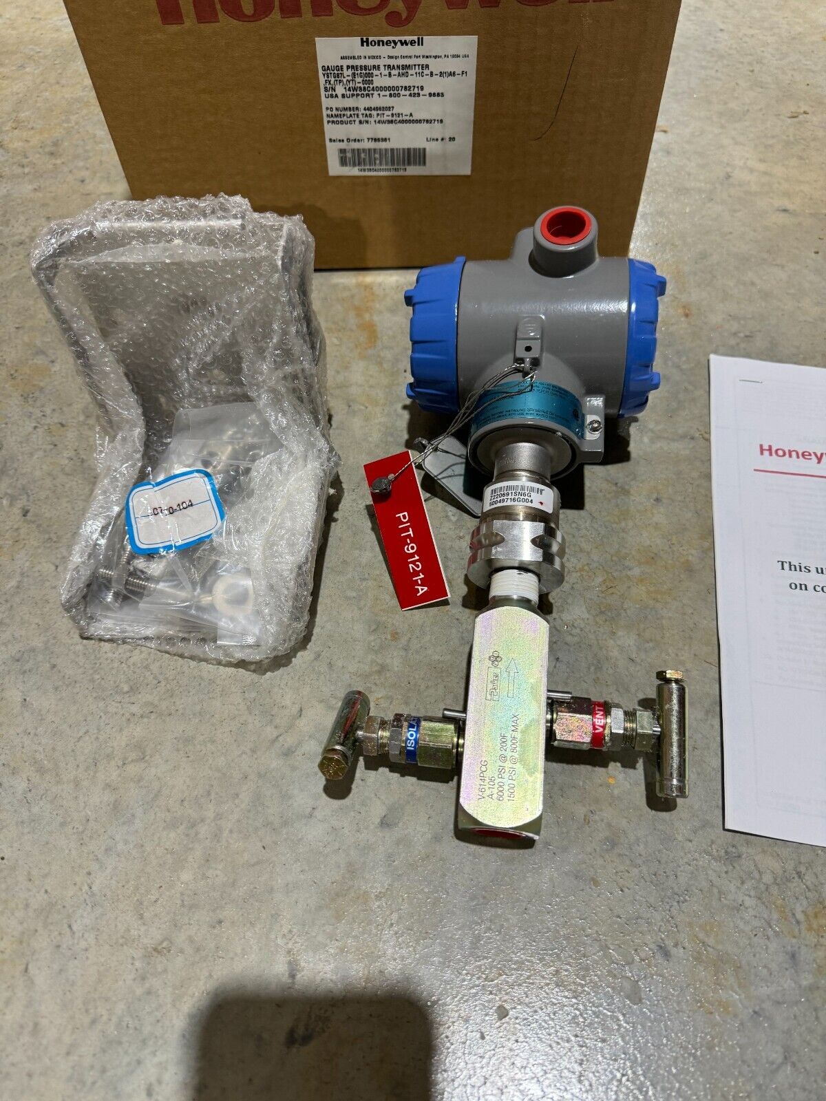 HONEYWELL PRESSURE TRANSMITTER STG87L-E1G000-1-B-AHD-11C-B-21A6-F1 FX,TP,YT-0000