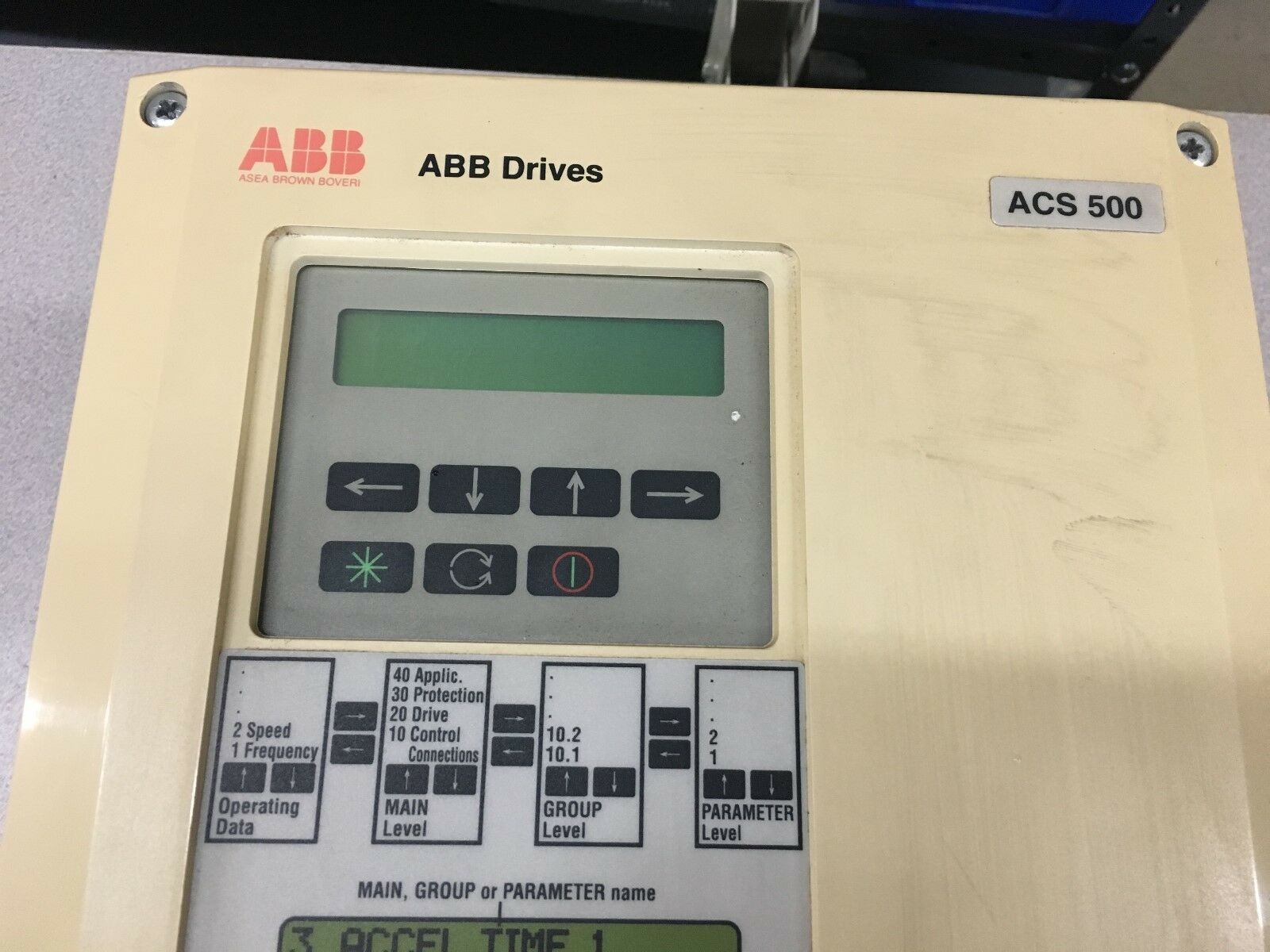 USED ABB ACS 500 7.5HP VARIABLE SPEED DRIVE ACS501-007-4-0AP2